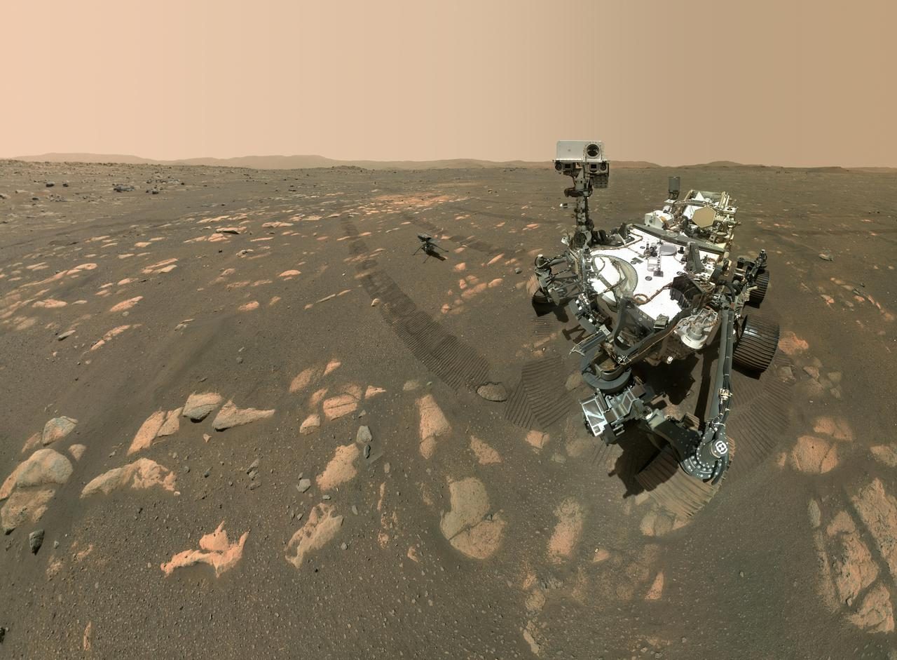 Perseverance's Selfie with Ingenuity